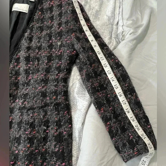 Dana Buchman Vintage Preppy Tweed Black and Pink Blazer - Picture 14 of 15